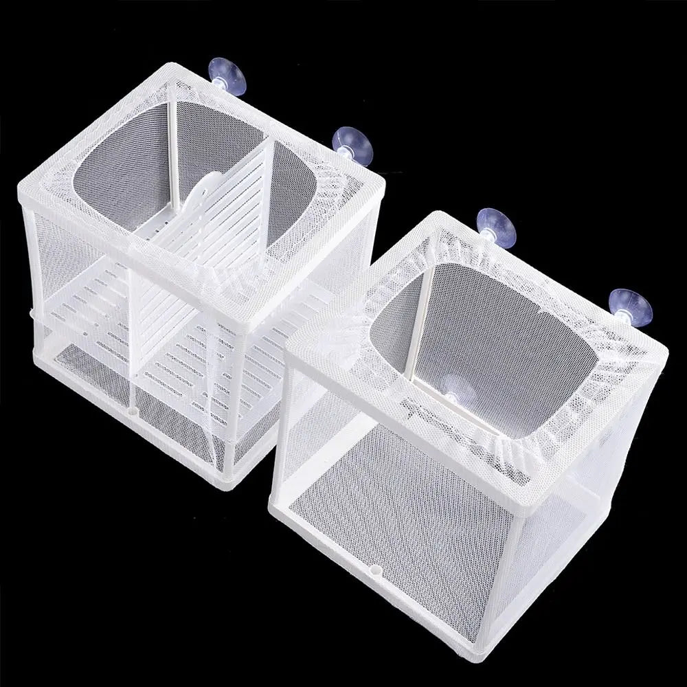 Aquarium Fish Breeding Isolation Mesh Box Net Fish Incubator Breeder Hatchery Fish Tank Isolation Box