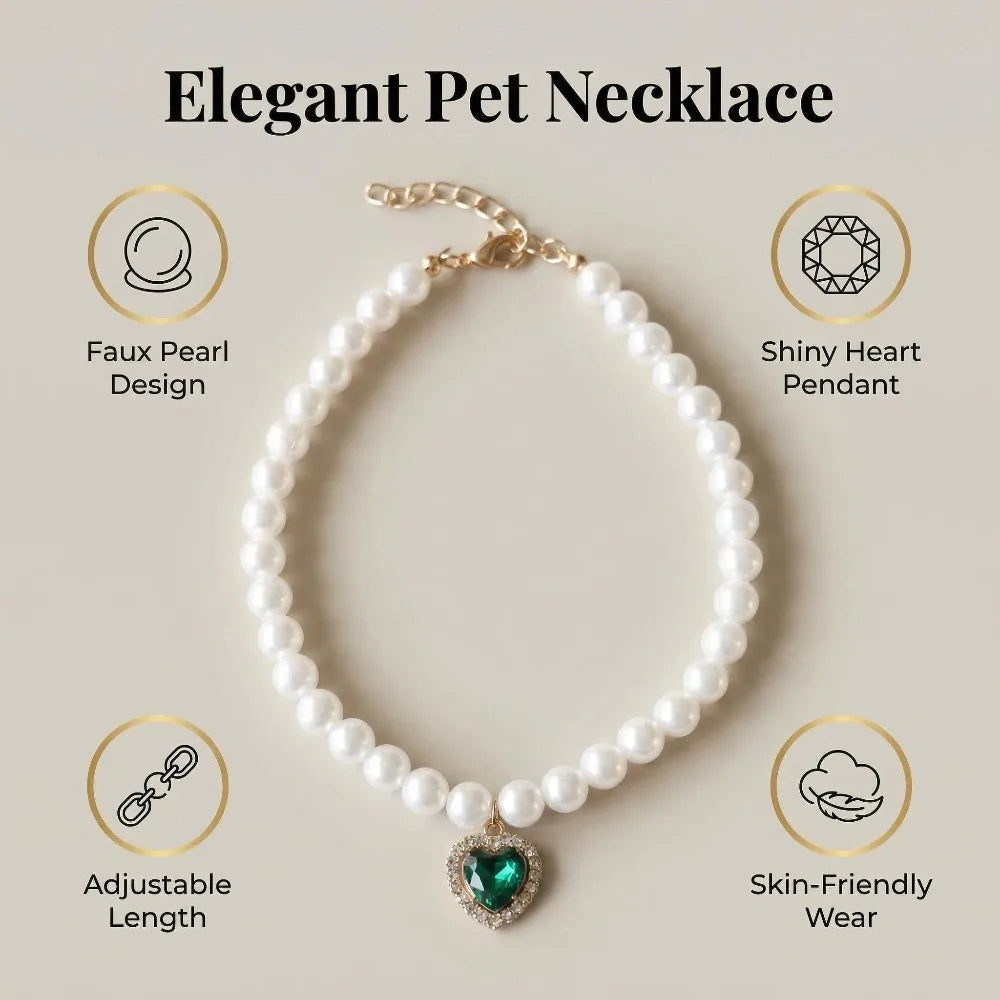 Arrival Cat Collar Cute Exquisite Pearl Necklace High Simulation Pearls Adjustable Pet Neck Decoration Summer Fashion Accessorie