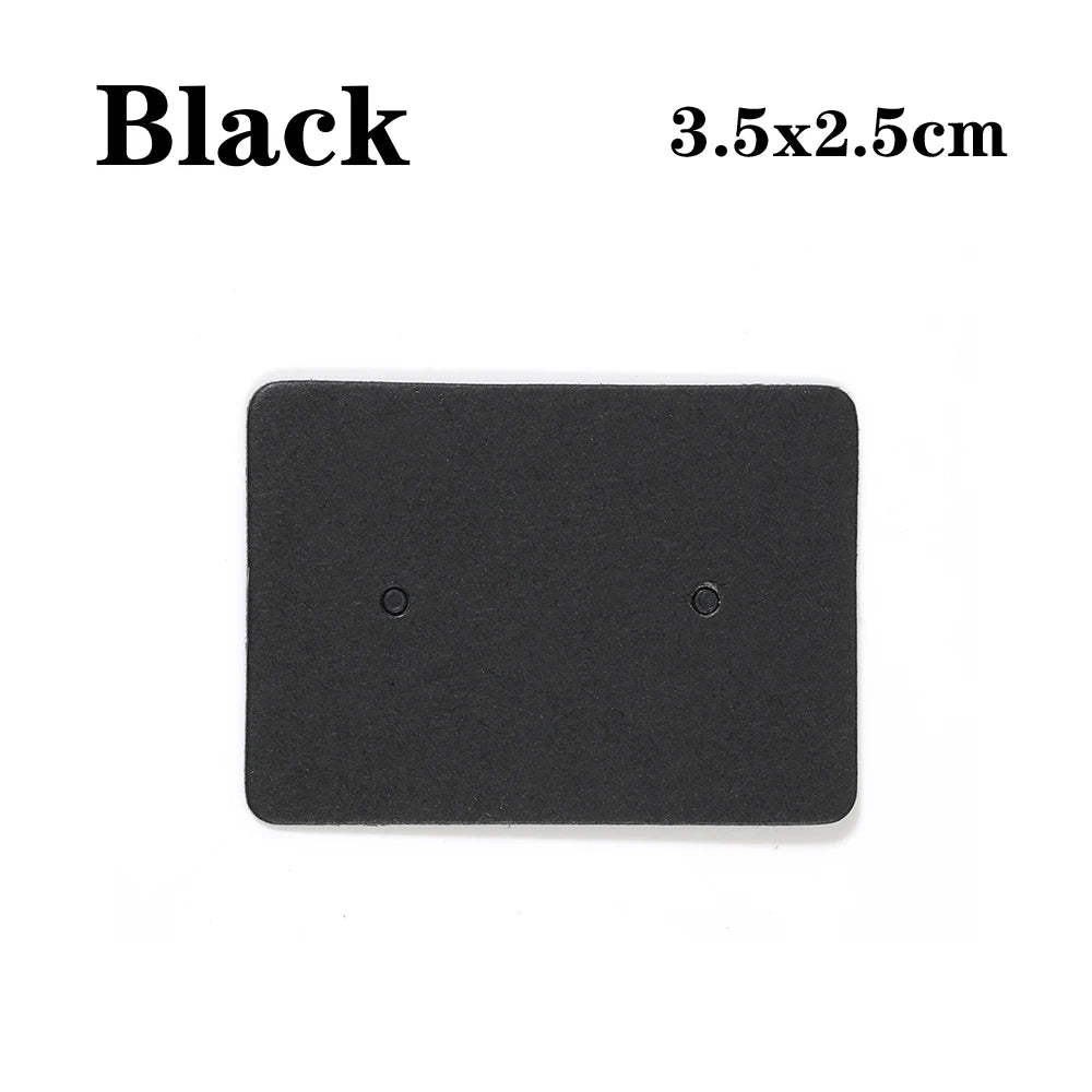 50/100pcs 3.5x2.5cm Earring Display Cards Kraft Paper Cards for Women Handmade Jewelry Earring Studs Packaging Retail Price Tags