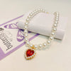 Adjustable Bling Neck Ornament Pearl Necklace Fashion Princess Accessory For Cat Kitten Small Dog Chihuahua Pet Supplies