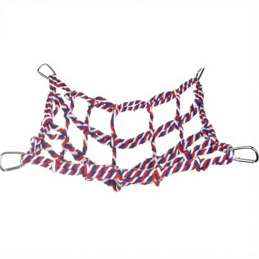 1 Pcs Trending Pet Hammock Net Sturdy Braided Bed for Small Pets Parrots Guinea Pigs Fun Hanging Play Sleep Gear