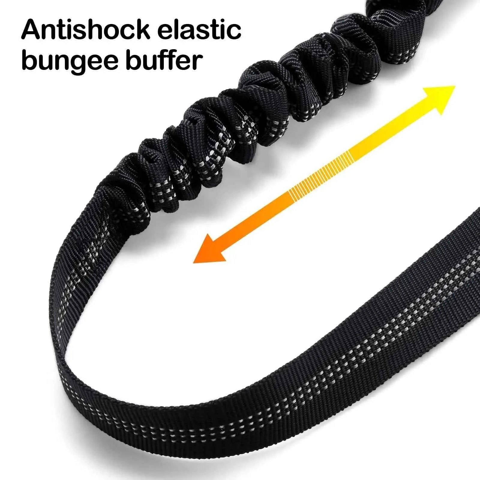 Dog Seat Belt for Car,Dog Car Harness Seatbelt Adjustable with Elastic Bungee Buffer, 2in1 Pet Leash Restraint Dog Safety Tether