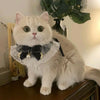 Cute Dog Collar Lace Bowknot Pearl Cat Necklace Sweet Neck Decoration Elegant Gentle Puppy Necktie Kitten Bibs Pet Supplies
