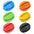 6 PCS Silicone Fishing Rod Holder Ball Straps 5 Hole Lightweight Fishing Tackle Ties Organizer Storage Racks Fishing Accessories