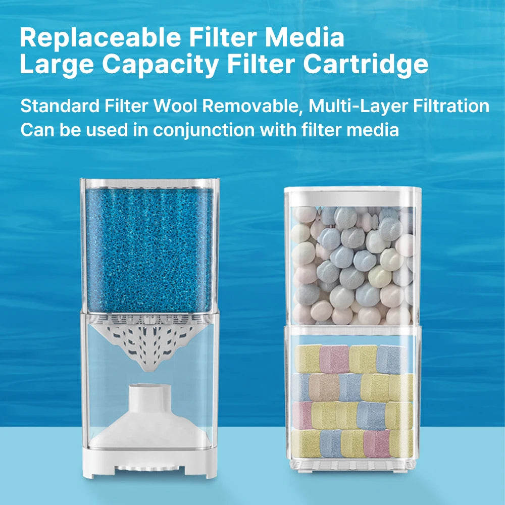 6in1 Aquarium Filter Pump Fish Tank Submersible Silent Air Oxygen Aerator Internal Water Pump Aquarium Air Pump Wave Maker 220v
