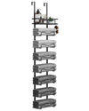 Hanging Towel Racks For Bathroom No Drill - 6-Tier Over The Door Bath Towel Storage Organizer For Small Bathrooms - Tiered Back