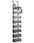 Hanging Towel Racks For Bathroom No Drill - 6-Tier Over The Door Bath Towel Storage Organizer For Small Bathrooms - Tiered Back