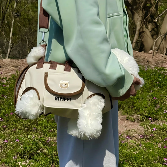 Portable and breathable pet backpacks for cats and dogs, suitable for outdoor use, with leash, can be carried by hand or slung - Play Paws Toys