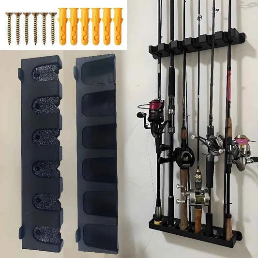 Easy-Install Fishing Rod Bracket Wall Mounted Foam Grip Storage Rack Fishing Tools Rod Holder Fishing Accessories Equipment