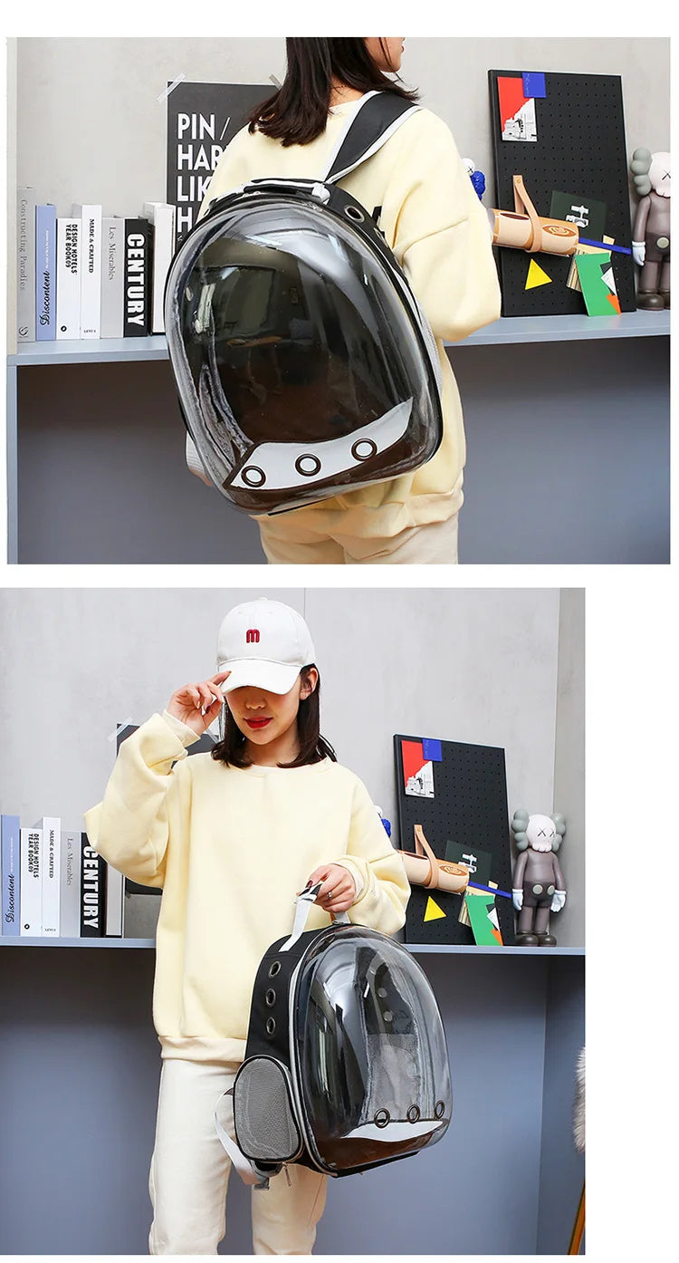 Cat Outing Bag Pet Extra Large Space Carrying Bag Cabin Aviation Box Cat Backpack Bag Side Opening - Play Paws Toys