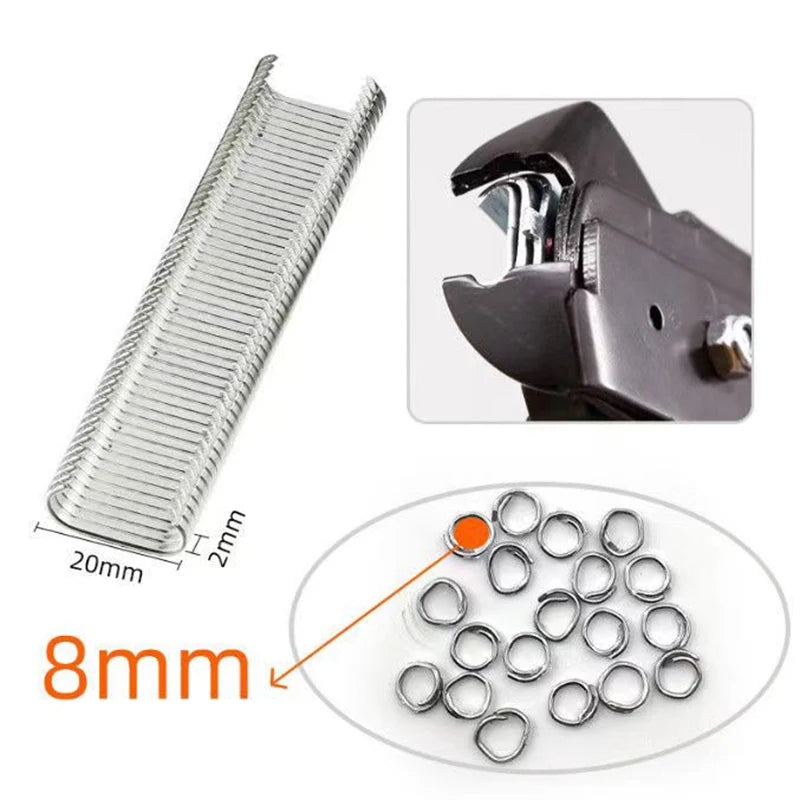 C-type Animal Wire Cage Hog Ring Plires Nail Gun Cage Clamp Chicken Bird Pet Cage Installation Tools Fence Buckle Ring Plires
