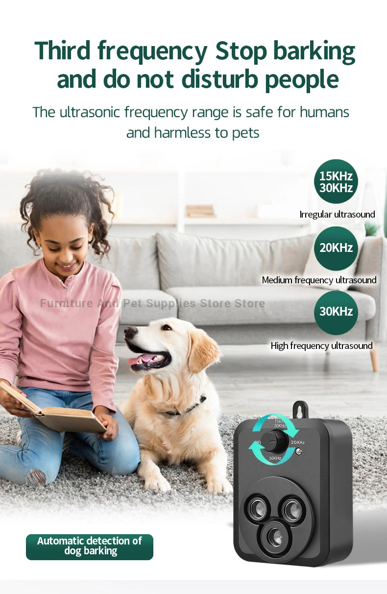 Anti Barking Devices Auto Barking Control Devices with 3 Modes Ultrasonic Dog Stop Barking Dog Devices