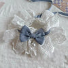 Cute Lace Bow Pet Collar Cat Dog Drool Towel Summer Thin Pet Pendant Necklace with Cat Strap Accessories