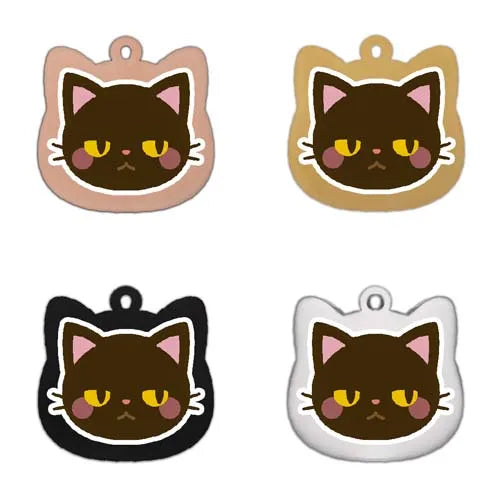 Cute Personalized Cat Tags Stainless Steel Colored Pattern Pets Cat Name Tags Pendant Engraved Keyring Kitten Accessories