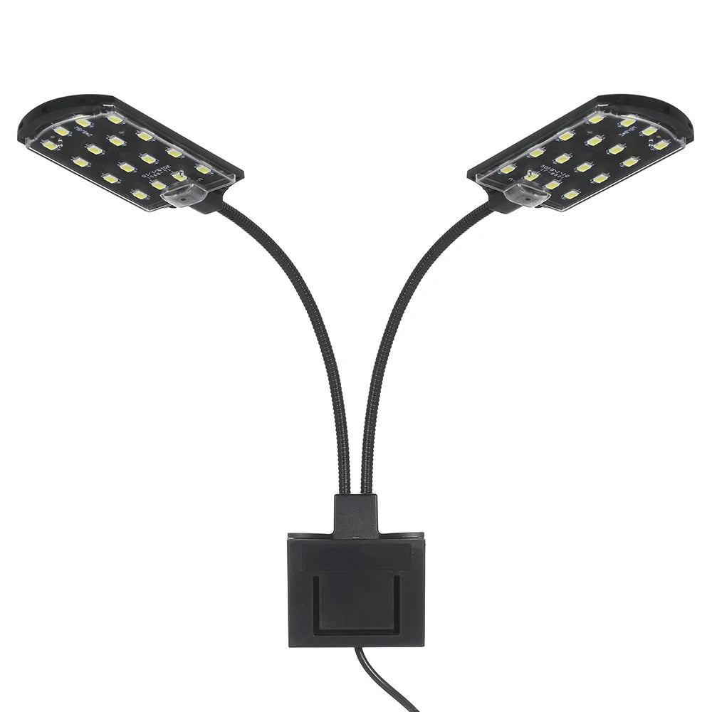 AC220V 10W 32 LED Dual-end Aquarium Light Fish Jar Lamp Flexible Bendable Illumination Angle White Portable