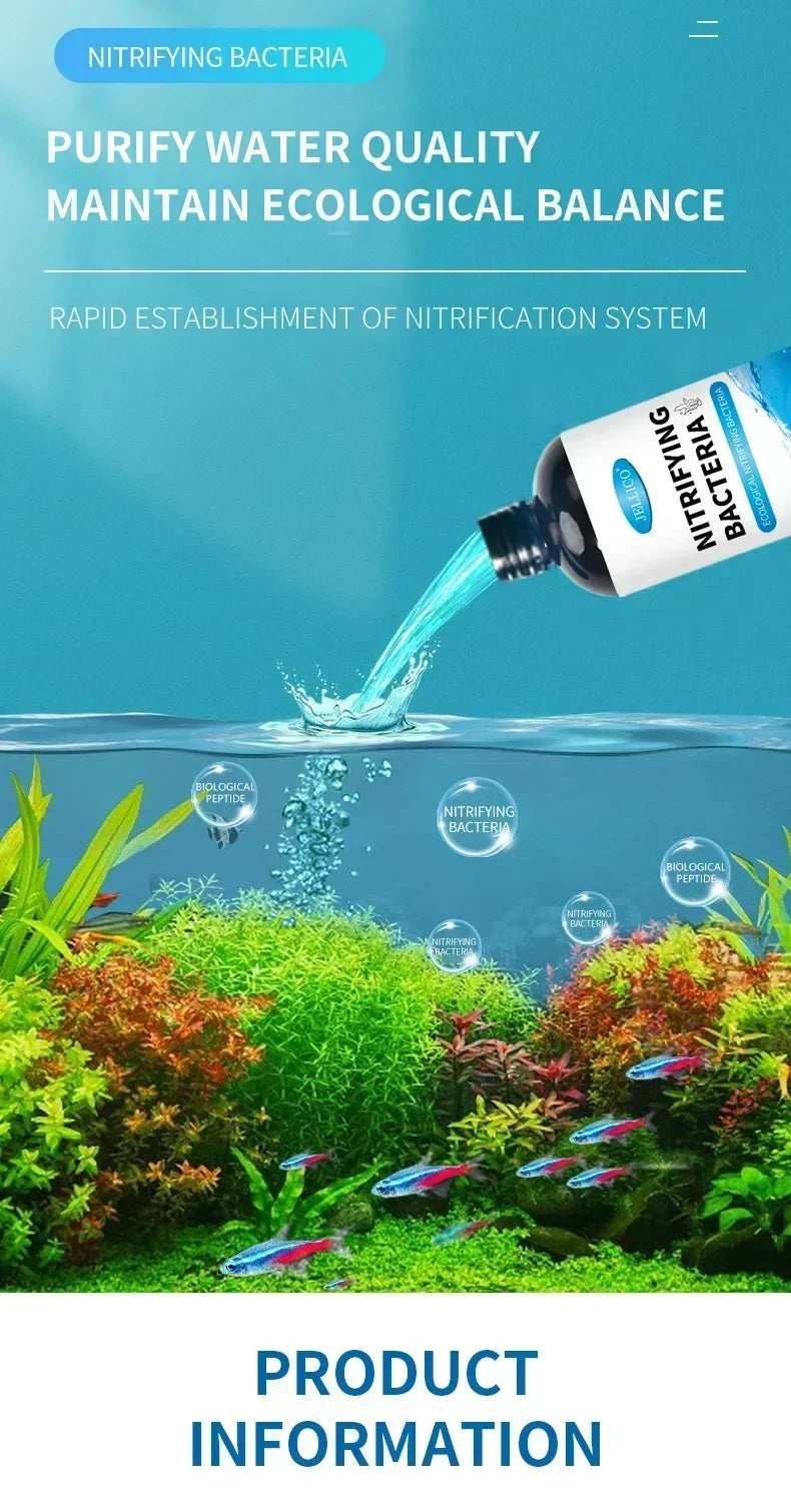 300ml Nitrifying Bacteria Liquid Fish Tank Water Purifier Aquarium Fish Farming Medicine Supplies Fishbowl Water Treatment