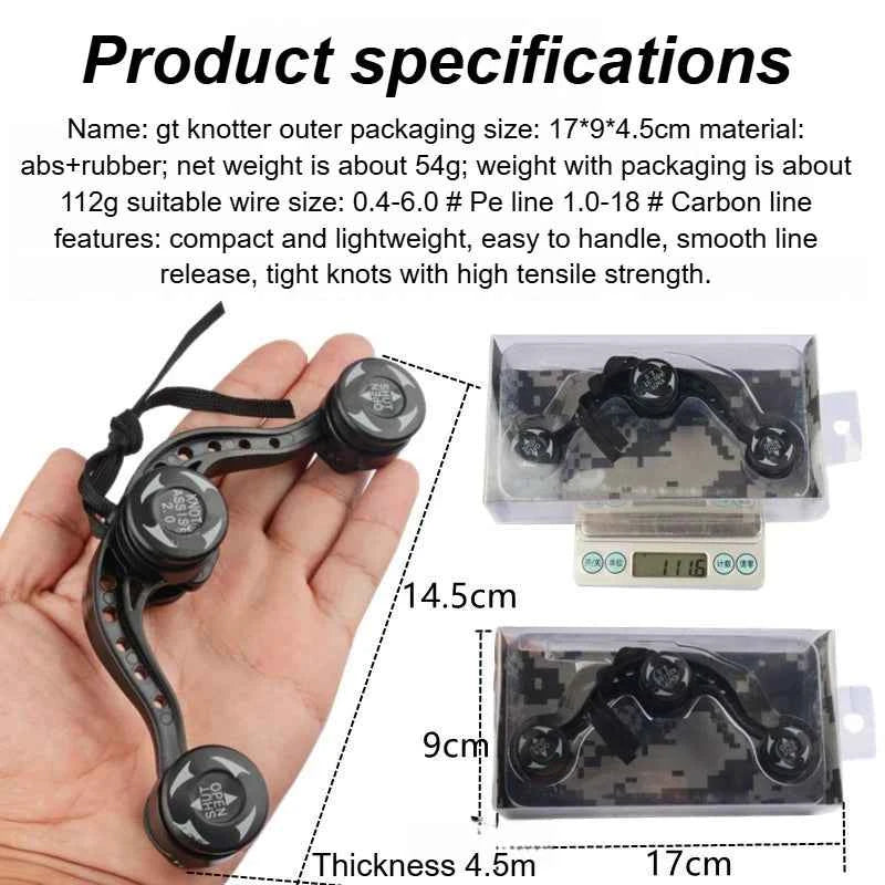 Fishing Knotter GT FG Knot Assist Machine Bobbin Winder Line Tool for Fishing Line Knotting Professional Fishing Accessories 1Pc