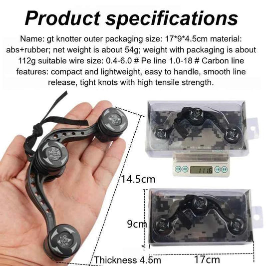 Fishing Knotter GT FG Knot Assist Machine Bobbin Winder Line Tool for Fishing Line Knotting Professional Fishing Accessories 1Pc