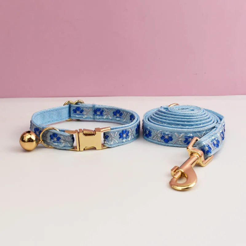 Adjustable Comfortable Cat Collar with Bell Personalized Pet Collar for Cats And Small Dogs metal hardware set cat collar