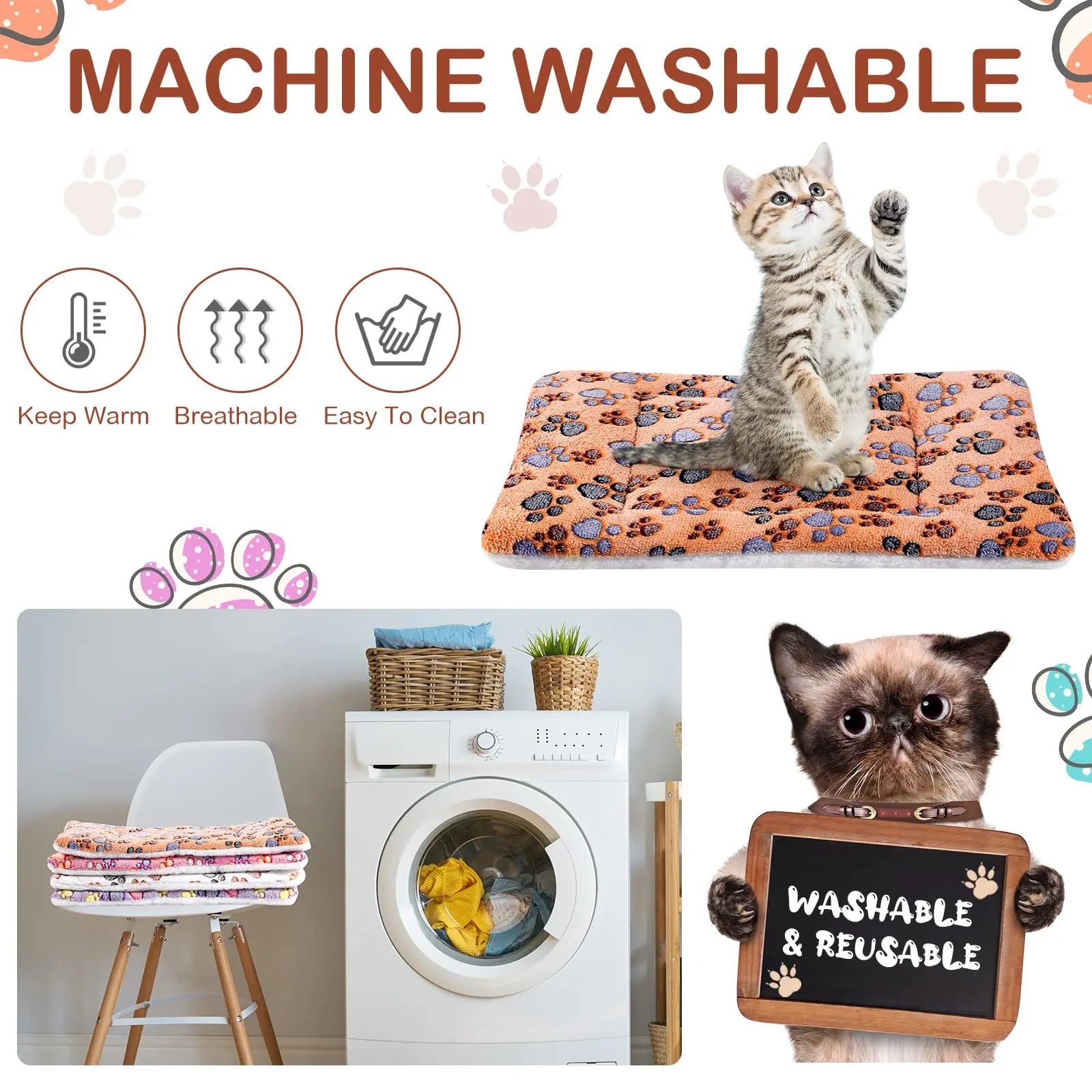 Pet Sleeping Mat Dog Bed Cat Litter Puppy Bed Dog Sofa Lovely Mattress Cushion for Small Large Dog Washable Blanket For Winter