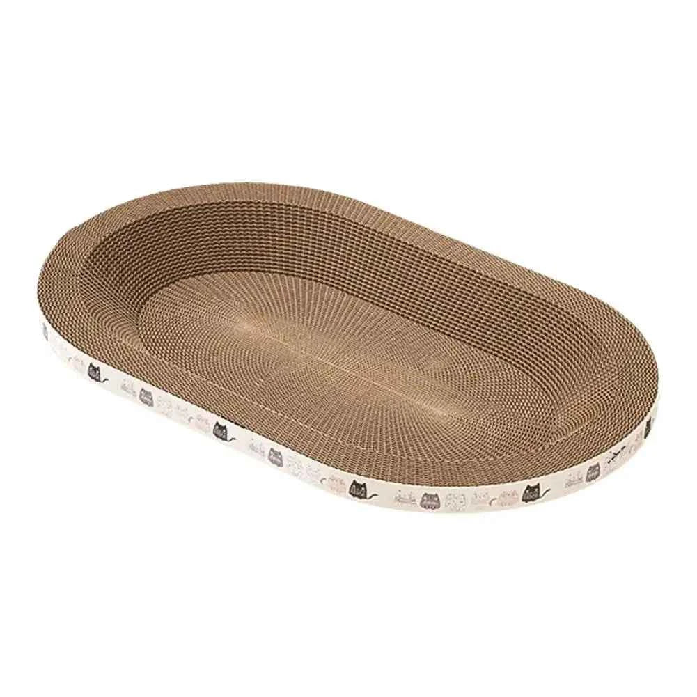 Winter Corrugated Cat Scratcher Cat Scrapers Round Oval Grinding Claw Toys for Cats Wear-Resistant Cat Bed Nest Cat Accessories