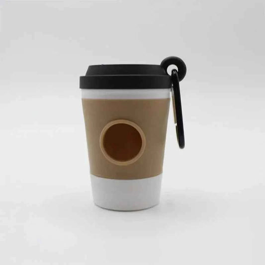 Portable Pet Poop Trash Can Dispenser Creative Coffee Cup Dog Garbage Storage Design Outdoor Dog Walking Garbage Bag Storage Box
