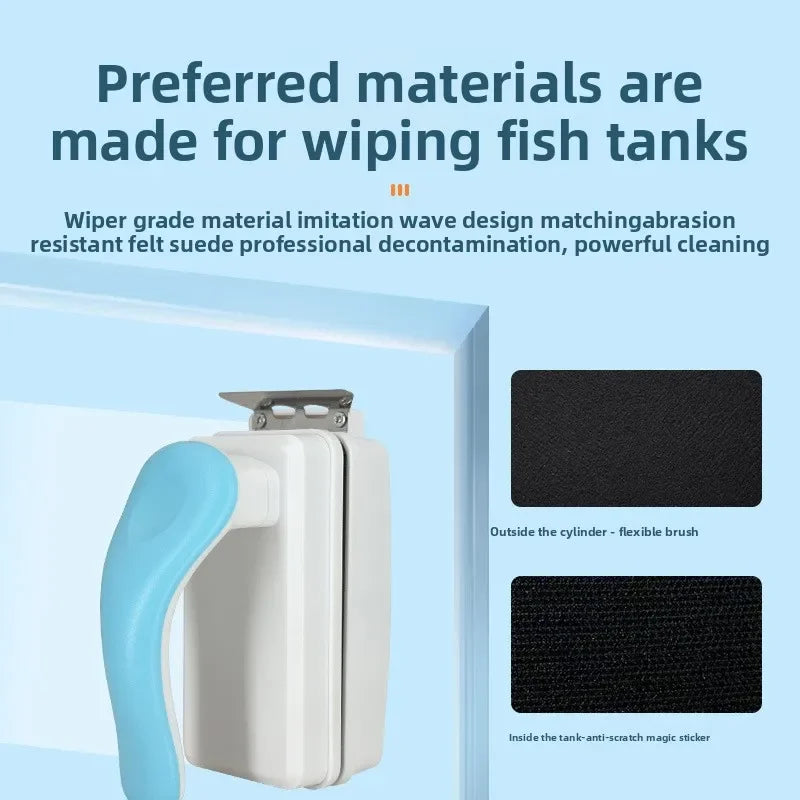 Aquarium Glass Fish Tank Algae Scraper Cleaner Strong Magnetic Floating Clean Brush Fish Tank Scrapers Window Cleaner Tools