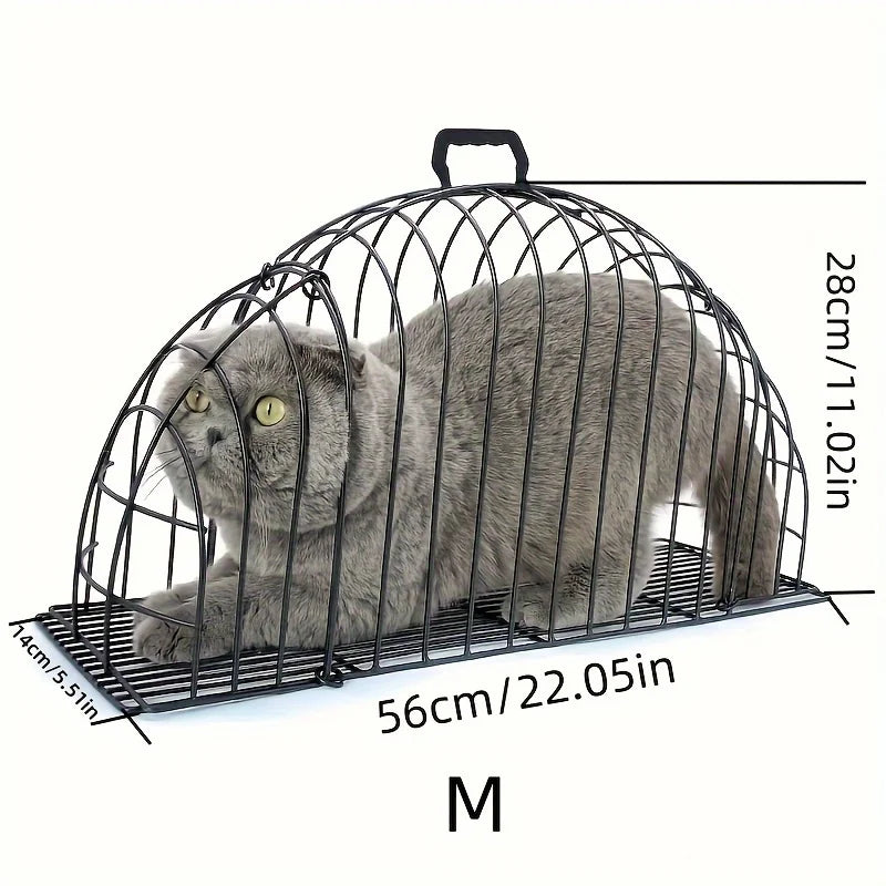 Iron Cat Bath Cage Anti-scratch Anti-bite Fixed Double-door Cat Cage Anti-escaping Bath Blow Dry Cat Beauty Accessories - Play Paws Toys