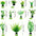 25/26PCS Artificial Aquarium Decor Plants Water Weeds Ornament Aquatic Plant Fish Tank Grass Decoration Accessories