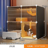 Large Cat Cages with Bed & Litter Box Indoor Multi-Level Cat House Spacious 3-in-1 Pet Villa Roomy Playpen with Resting Area - Play Paws Toys