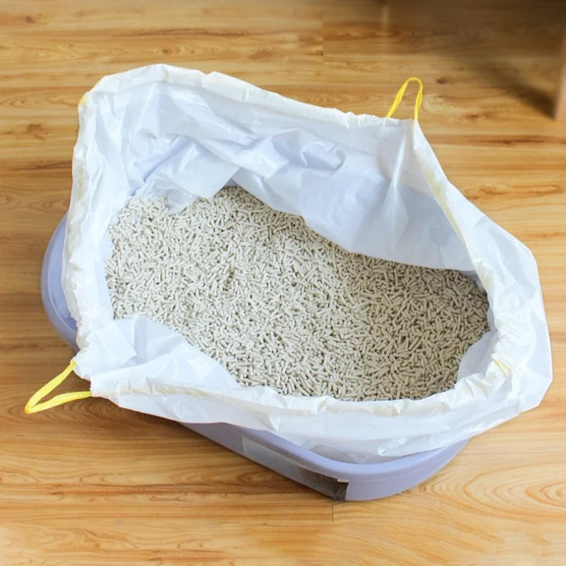 1/3/5 Rolls Of Cat Litter Box Lined With Ultra Durable Drawstring Cat Litter Box Bag Pet Supplies Cat Cleaning Supplies