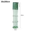 1Pcs 30x200cm Fish Cage Steel SUS Ring Nylon Mesh Fish Basket Waterproof Gluing Coating Quick Drying Live Fish Trap Net