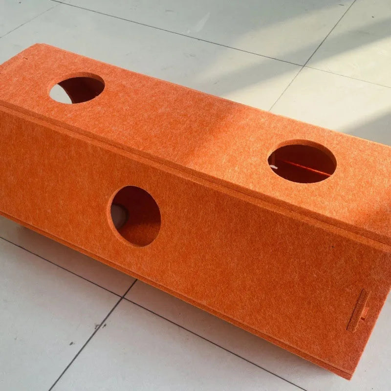 Foldable Pet Cat Tunnel Tube Toy Four Seasons Wall Corner Play Tunnel Indoor Interactive Game Toy for Cats Kitten Small Pets