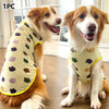 L-7XL  Dog Vest Cute Print Breathable Thin T-Shirt For Medium Large Dog Fashion Vest Large Dog Golden Retriever Clothes