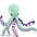 Pet plush octopus toy interactive sound anti-demolition home large and small dog boredom companion dog toy