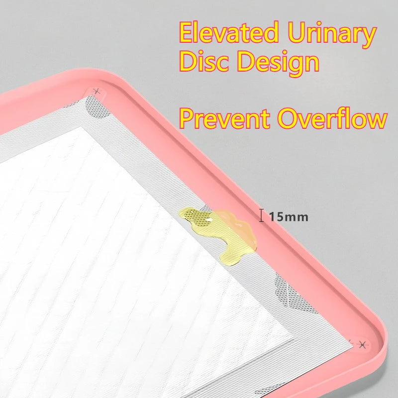 Dog Pad Holder Tray Silicon Wee Pad for Training, No Spill Pee Pad for Dogs - Easy to Clean and Store Perfect for Dog Potty Tray