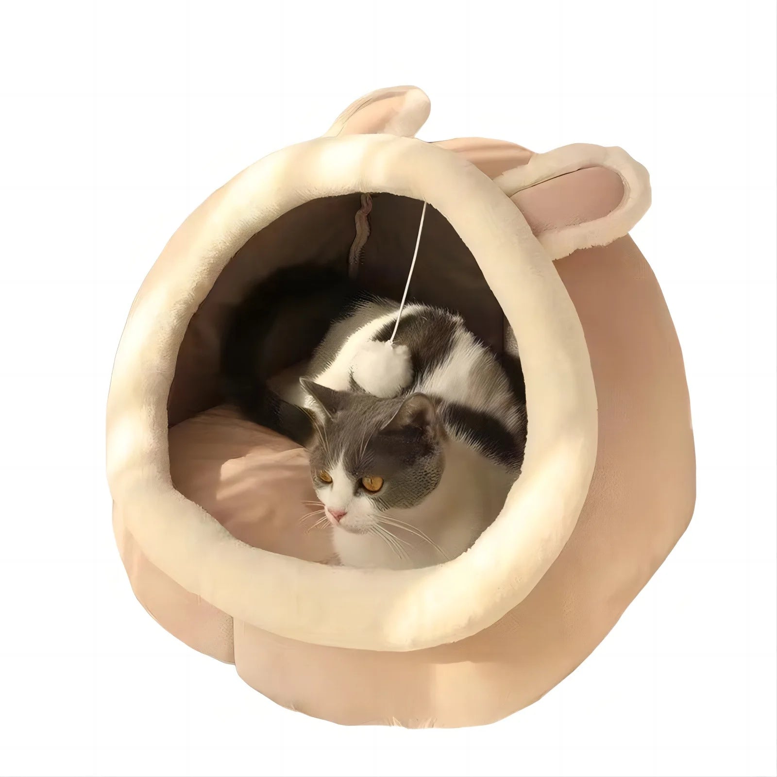 Pet Tent Cave Bed for Cats Small Dogs Self-Warming Cat Tent Bed Cat Hut Comfortable Pet Sleeping Bed Foldable Removable Washable - Play Paws Toys