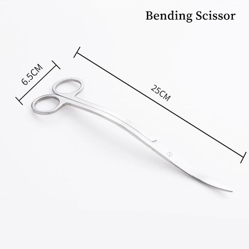 Aquarium Accessories Hard Stainless Steel Aquarium Tool Scissor Tweezers Plants Wave Scissors Fish Tank Shovels Cleaner Supplies