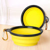 New 2 in 1 Collapsible Dog Travel Bowl Double Bowls Folding Food Water Bowl Portable Hangable Dog Feeder for Outdoor Dog Product