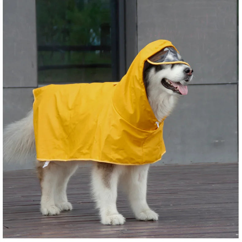 Teddy Cgi Golden Dog Clothes Egg Olk Man PU Waterproof Jacket Dog Raincoat Pet Supplies Waterproof Outdoor