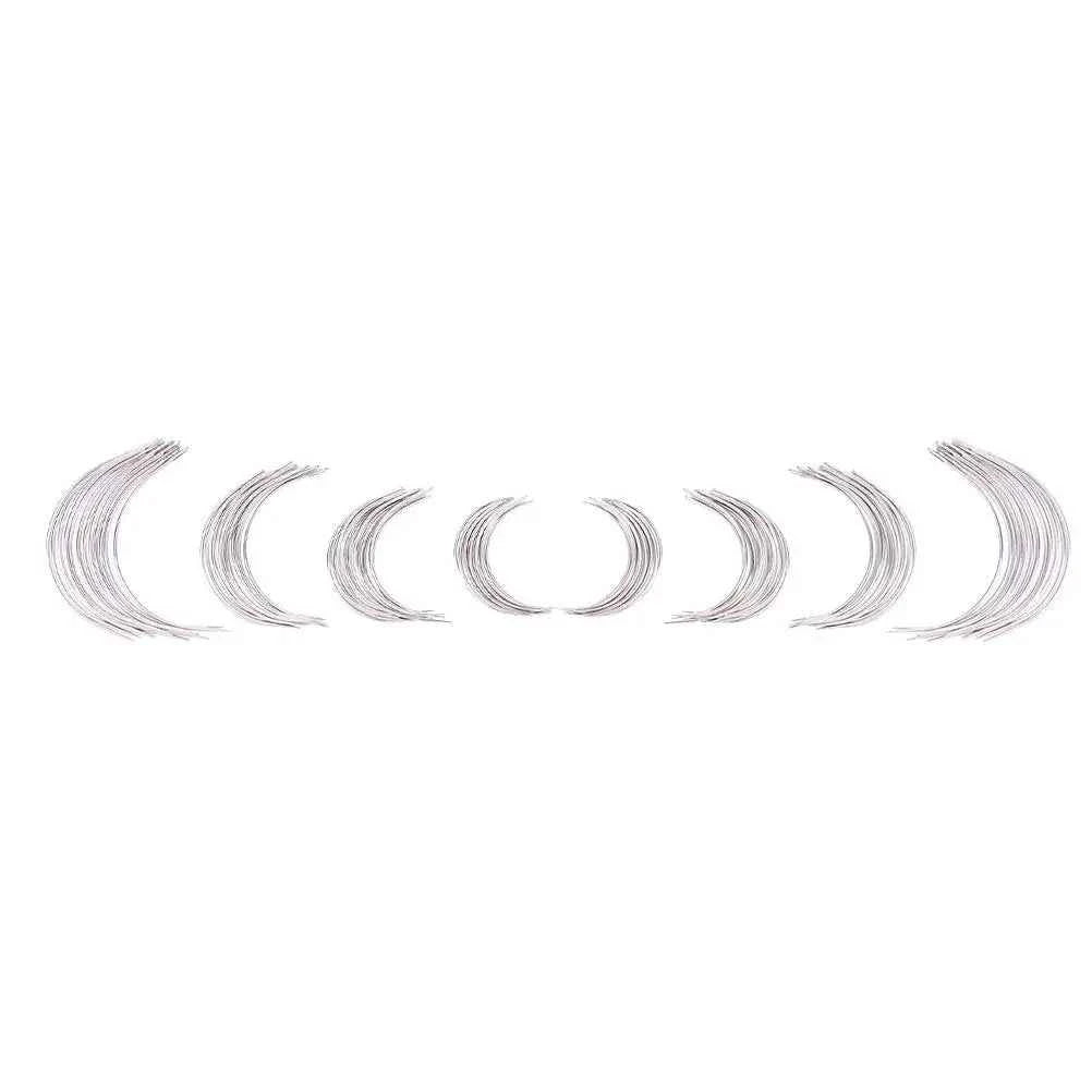 96Pcs Stainless Steel C Type Curved Sewing Needles Big Eye Hand Needles for Craft Sewing Repair Big Eye Needle