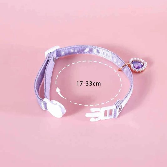 High Quality Heart Pendant Pet Collar Bowknot Durable Pet Supplies Adjustable Solid Color Cats Bow Tie Pets Accessories