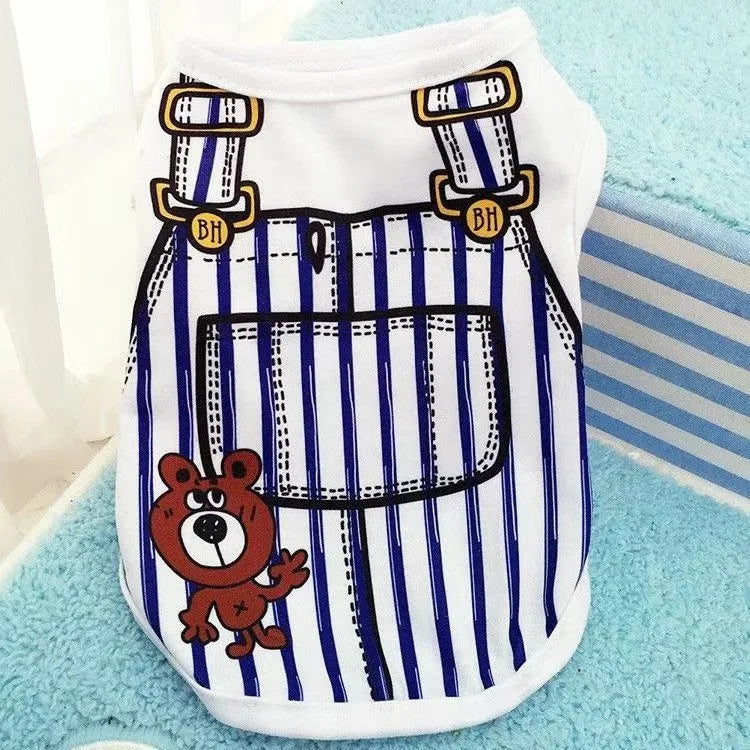 Puppy Dogs Soft Vests Pet Dog Clothes Cartoon Clothing Summer Shirt Casual T-Shirt for Small Pet Supplies