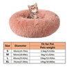 Soft Long Plush Cat House Beds dog Calm Warm Faux Fur Bed Donut Round Comfortable Sleeping Bed Washable for Small Medium Dog Cat - Play Paws Toys