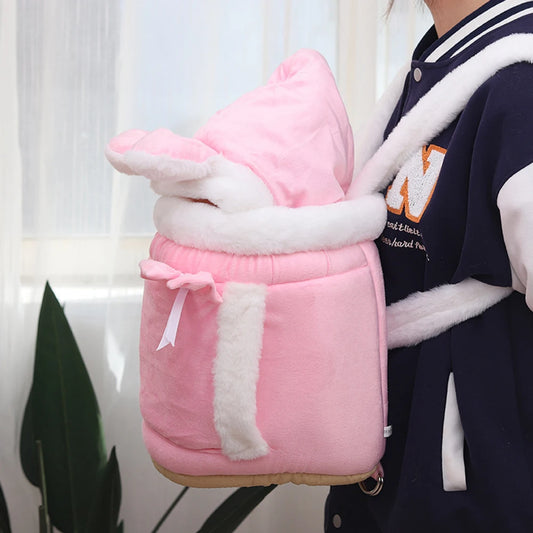 Winter Warm Cat Backpack Soft Cozy Cute Plush Pets Cage All In 1 Style Cat Bag Carrier Bag For Outdoor Travel Pet Accessories - Play Paws Toys