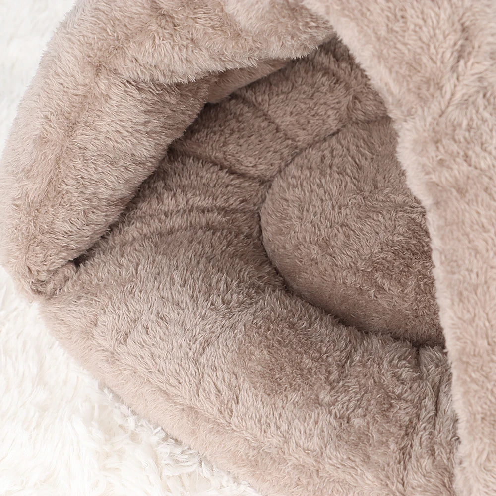 Soft Cat Bed Winter Warm Plush Pet Puupy Kitten Nest Kennel Deep Sleep Cats Cave House For Cats Small Dogs Products - Play Paws Toys