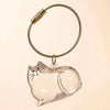 Cat Fur Memorial Charm Resin Keepsake Capsule for Pet Hair Portable Keychain Pendant for Hair Rainbow Bridge Pendant