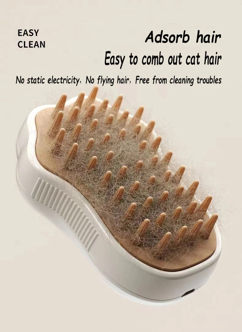 Cat Steam Brush 3 in 1 Electric Pet Brush Cat Hair Brushes Massage Dog Brush Spray Comb Pet Grooming Hair Removal Combs