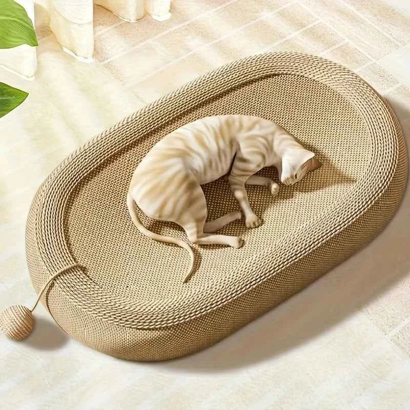 Universal Cat Scratching Board Bed - Durable Sisal Multi-Functional Toy Ball Set, All-Season Indoor/Outdoor Cat Furniture Durabl