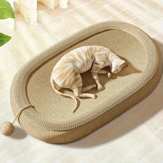 Universal Cat Scratching Board Bed - Durable Sisal Multi-Functional Toy Ball Set, All-Season Indoor/Outdoor Cat Furniture Durabl